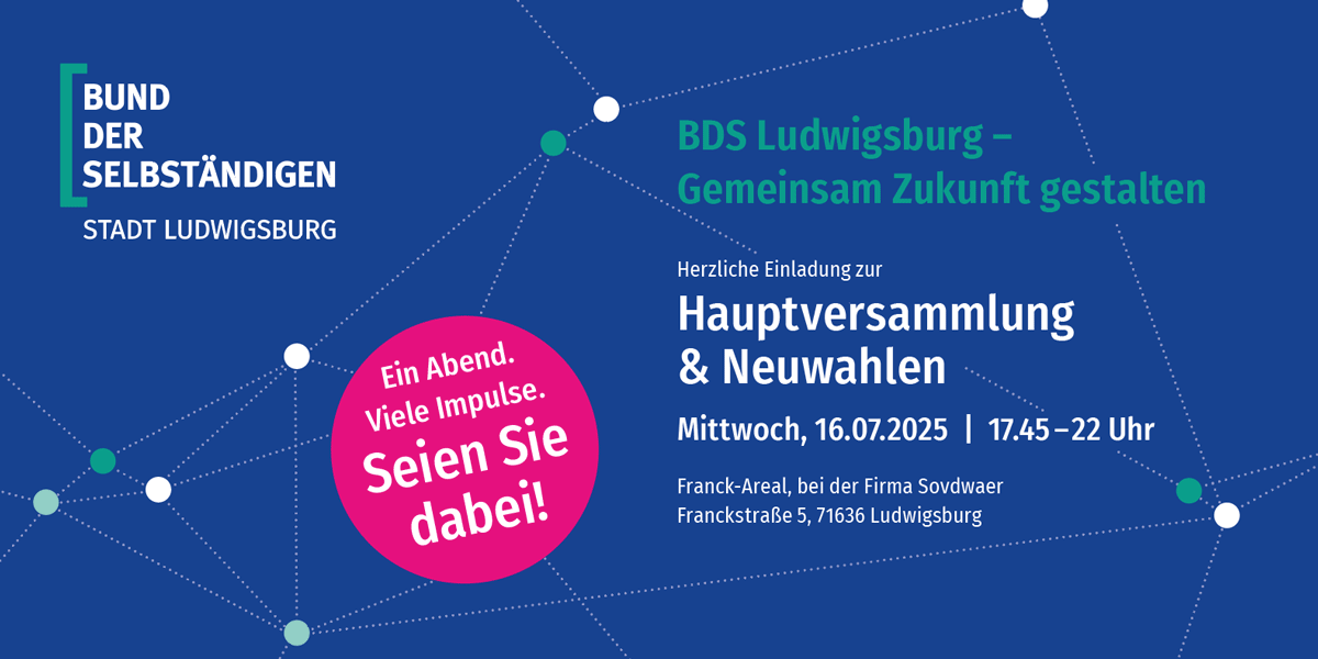 Einladung zur Hauptversammlung 2025 des BDS Ludwigsburg